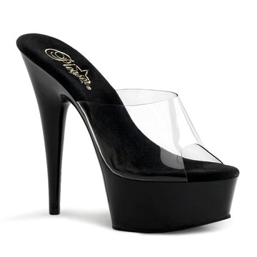 DELIGHT-601 Blk Pat/Blk, 6" Heel, 1 3/4" PF Item # (SKU): DEL601/B/M Size: 5-14